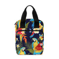 Parrot And Flower Pattern Print Bible Tote Bag