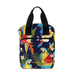 Parrot And Flower Pattern Print Bible Tote Bag