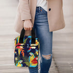 Parrot And Flower Pattern Print Bible Tote Bag