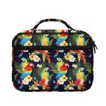 Parrot And Flower Pattern Print Briefcase Bible Bag