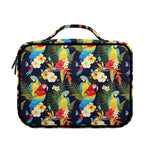 Parrot And Flower Pattern Print Briefcase Bible Bag