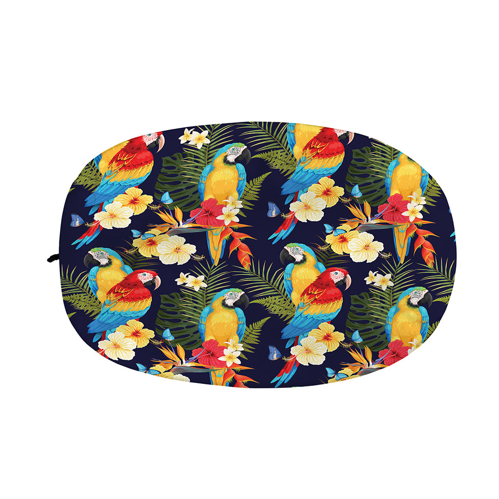 Parrot And Flower Pattern Print Car Side Mirror Covers