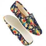 Parrot And Flower Pattern Print Casual Shoes