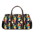 Parrot And Flower Pattern Print Duffel Bag