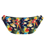 Parrot And Flower Pattern Print Fanny Pack