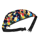 Parrot And Flower Pattern Print Fanny Pack