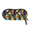Parrot And Flower Pattern Print Glasses Case