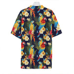 Parrot And Flower Pattern Print Hawaiian Shirt