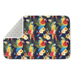 Parrot And Flower Pattern Print Indoor Door Mat