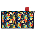 Parrot And Flower Pattern Print Mailbox Cover