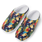 Parrot And Flower Pattern Print Mesh Casual Shoes
