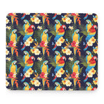 Parrot And Flower Pattern Print Mouse Pad