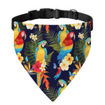 Parrot And Flower Pattern Print Over The Collar Dog Bandana