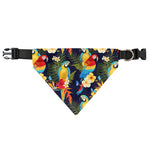 Parrot And Flower Pattern Print Over The Collar Dog Bandana
