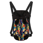 Parrot And Flower Pattern Print Pet Carrier Backpack
