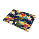 Parrot And Flower Pattern Print Pet Cooling Mat Cover