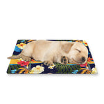 Parrot And Flower Pattern Print Pet Cooling Mat Cover