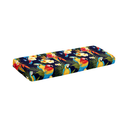 Parrot And Flower Pattern Print Piano Keyboard Cover