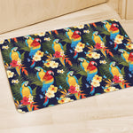 Parrot And Flower Pattern Print Polyester Doormat