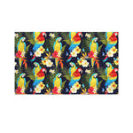 Parrot And Flower Pattern Print Polyester Flag