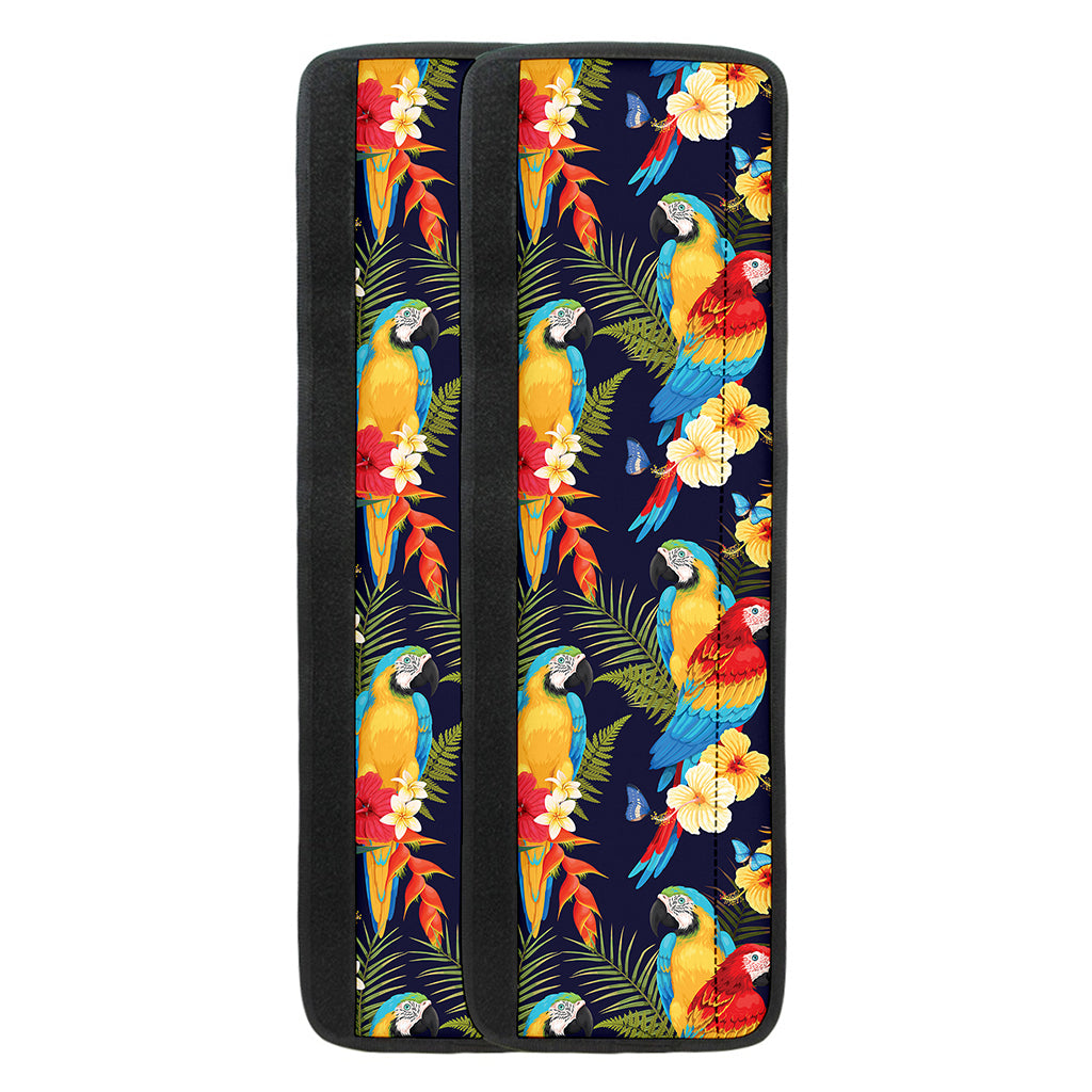 Parrot And Flower Pattern Print Refrigerator Handle Covers