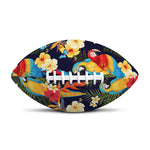 Parrot And Flower Pattern Print Rugby Ball