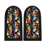 Parrot And Flower Pattern Print Skillet Handle Cover