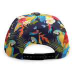 Parrot And Flower Pattern Print Snapback Cap