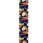 Parrot And Flower Pattern Print Table Runner