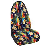 Parrot And Flower Pattern Print Waterproof Car Seat Cover