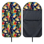 Parrot And Flower Pattern Print Waterproof Car Seat Cover