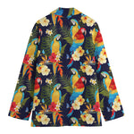 Parrot And Flower Pattern Print Women's Blazer