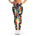 Parrot And Flower Pattern Print Women's Leggings