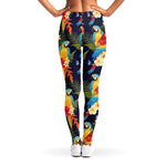 Parrot And Flower Pattern Print Women's Leggings