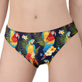 Parrot And Flower Pattern Print Women's Panties