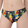 Parrot And Flower Pattern Print Women's Panties