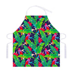 Parrot Banana Leaf Hawaii Pattern Print Adjustable Apron