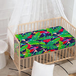 Parrot Banana Leaf Hawaii Pattern Print Baby Crib Sheet