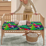 Parrot Banana Leaf Hawaii Pattern Print Baby Crib Sheet