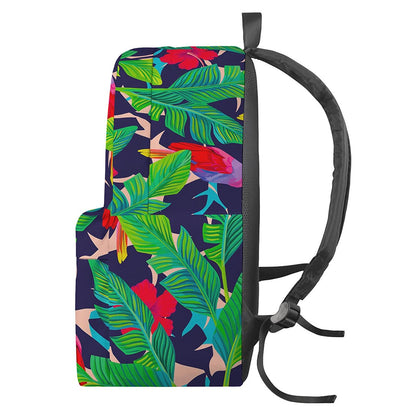 Parrot Banana Leaf Hawaii Pattern Print Backpack