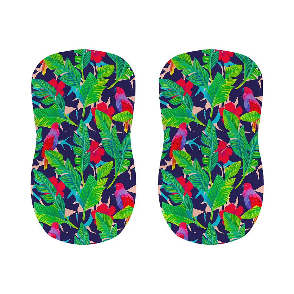Parrot Banana Leaf Hawaii Pattern Print Bar Stool Covers