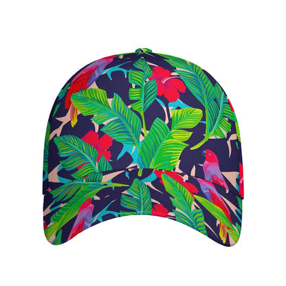 Parrot Banana Leaf Hawaii Pattern Print Baseball Cap