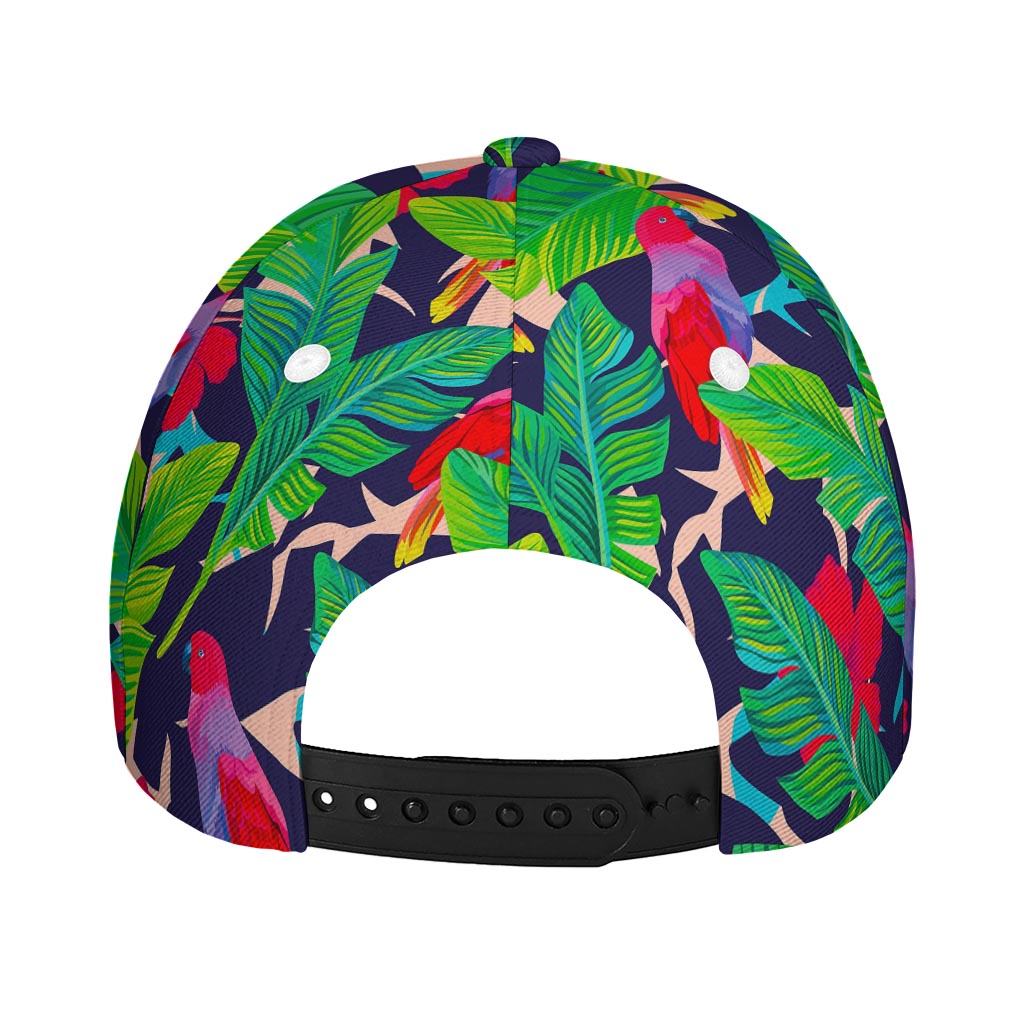 Parrot Banana Leaf Hawaii Pattern Print Baseball Cap