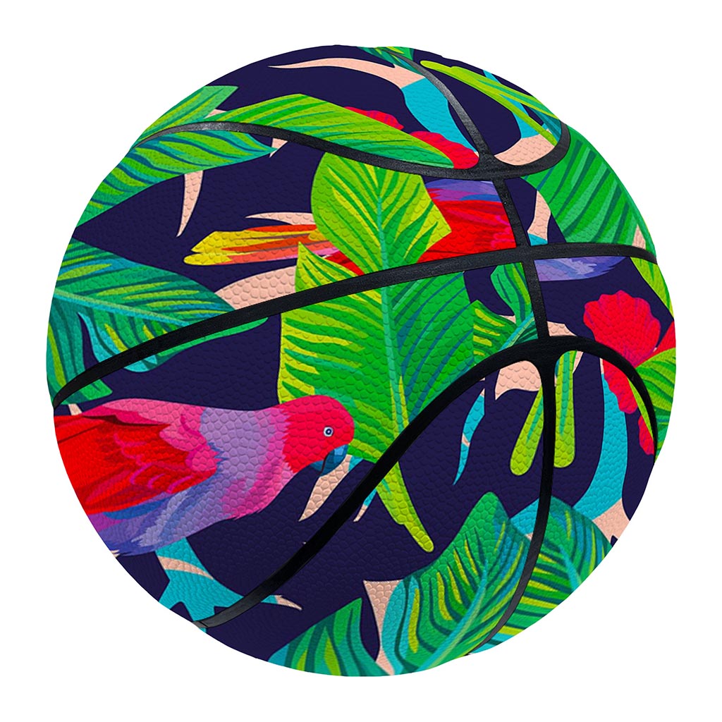 Parrot Banana Leaf Hawaii Pattern Print Basketball