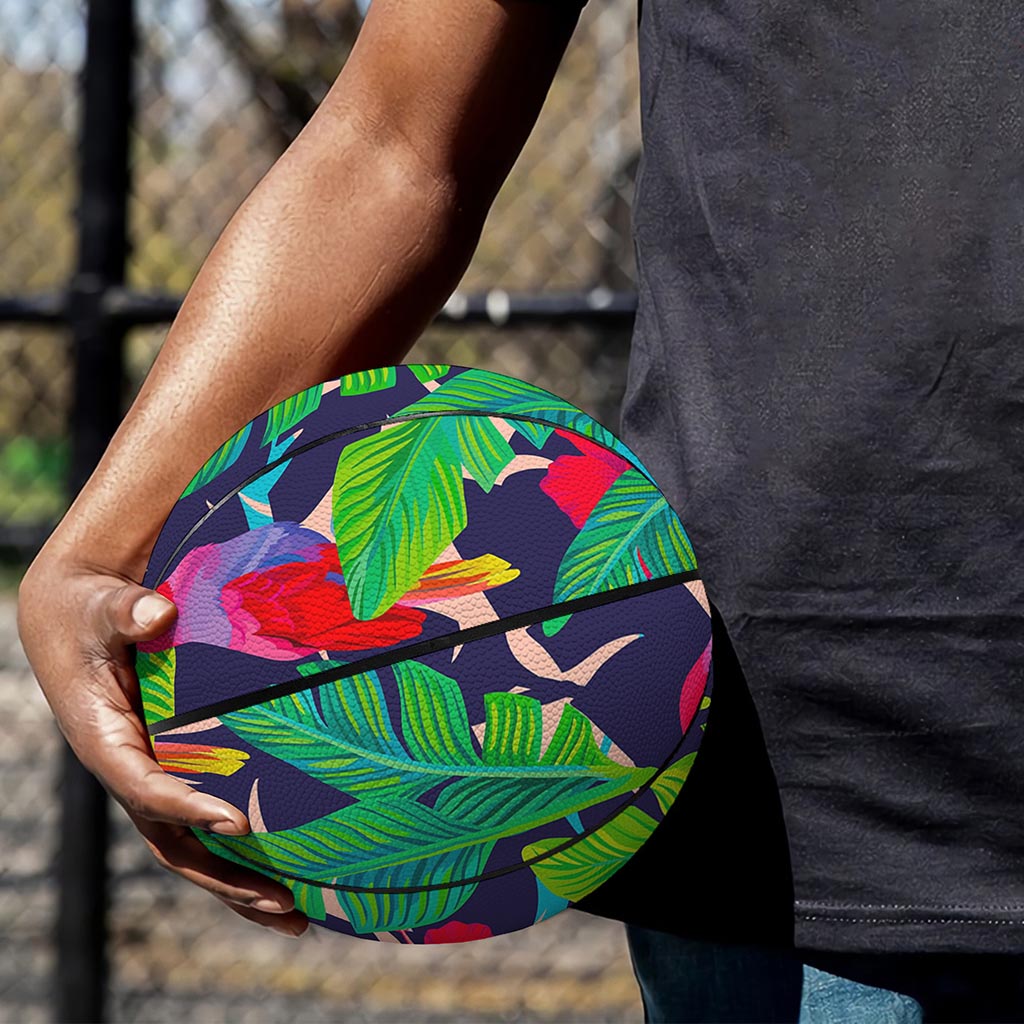 Parrot Banana Leaf Hawaii Pattern Print Basketball