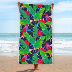 Parrot Banana Leaf Hawaii Pattern Print Beach Towel