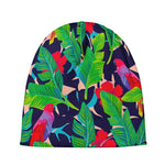 Parrot Banana Leaf Hawaii Pattern Print Beanie