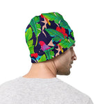 Parrot Banana Leaf Hawaii Pattern Print Beanie