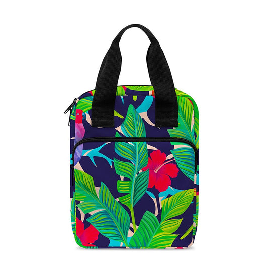 Parrot Banana Leaf Hawaii Pattern Print Bible Tote Bag