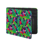Parrot Banana Leaf Hawaii Pattern Print Bifold Wallet